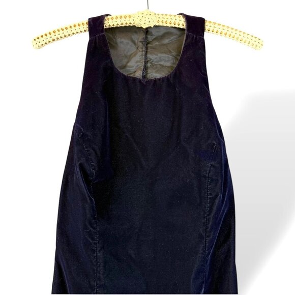 VTG Rampage Halter Dress Womens Sz 9 Indigo Velvet Open Back Fitted Mini 90s Y2K - Picture 4 of 12